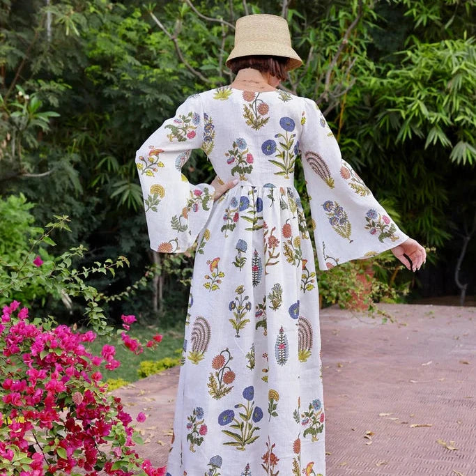 Lugano Maxi Dress - Multi Botanical