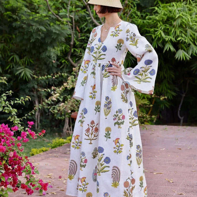 Lugano Maxi Dress - Multi Botanical