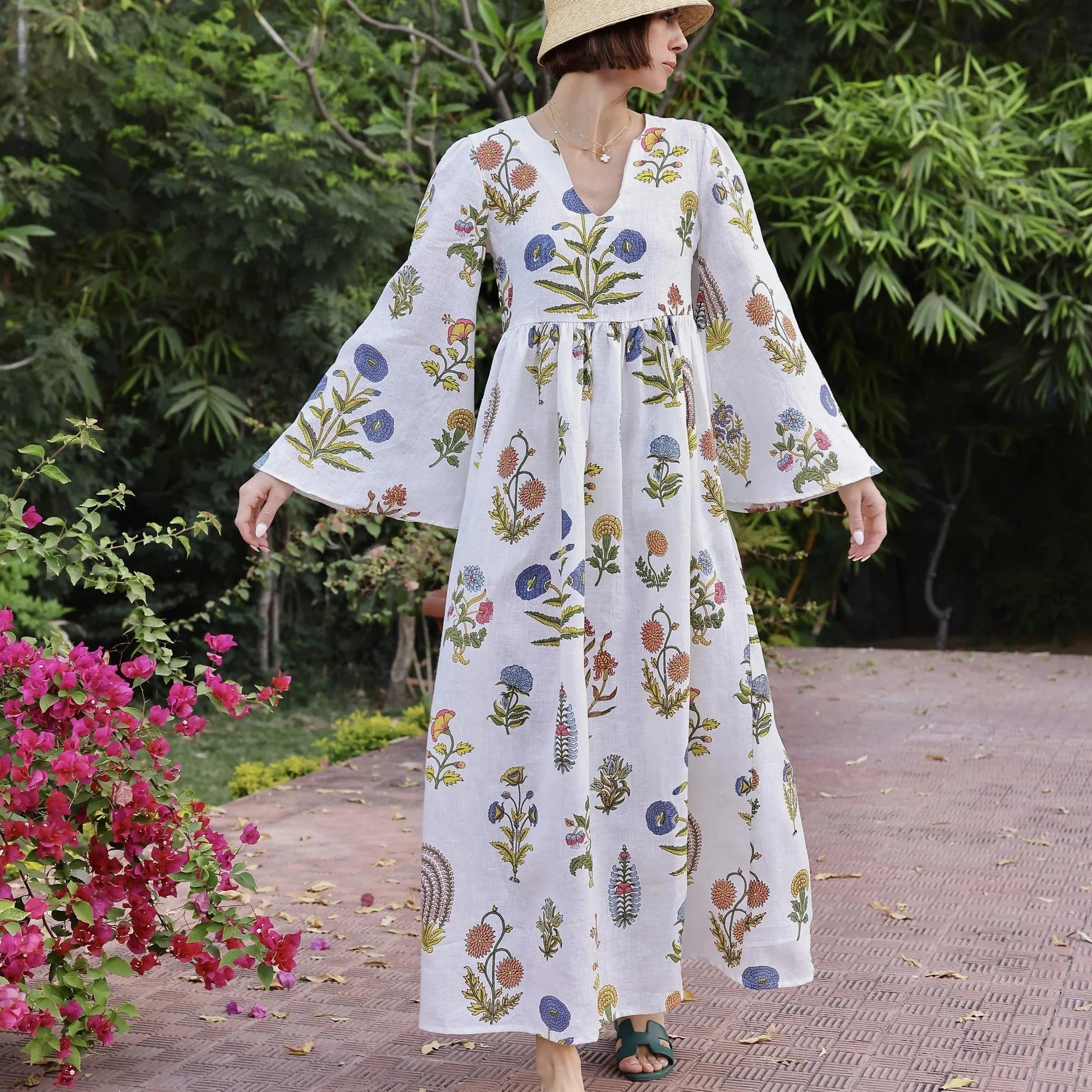 Lugano Maxi Dress - Multi Botanical