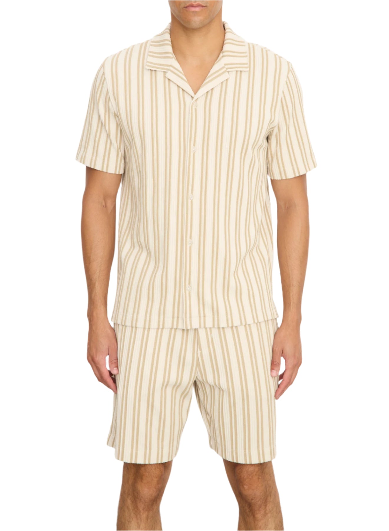 Jacquard Stripe S/S Button Down