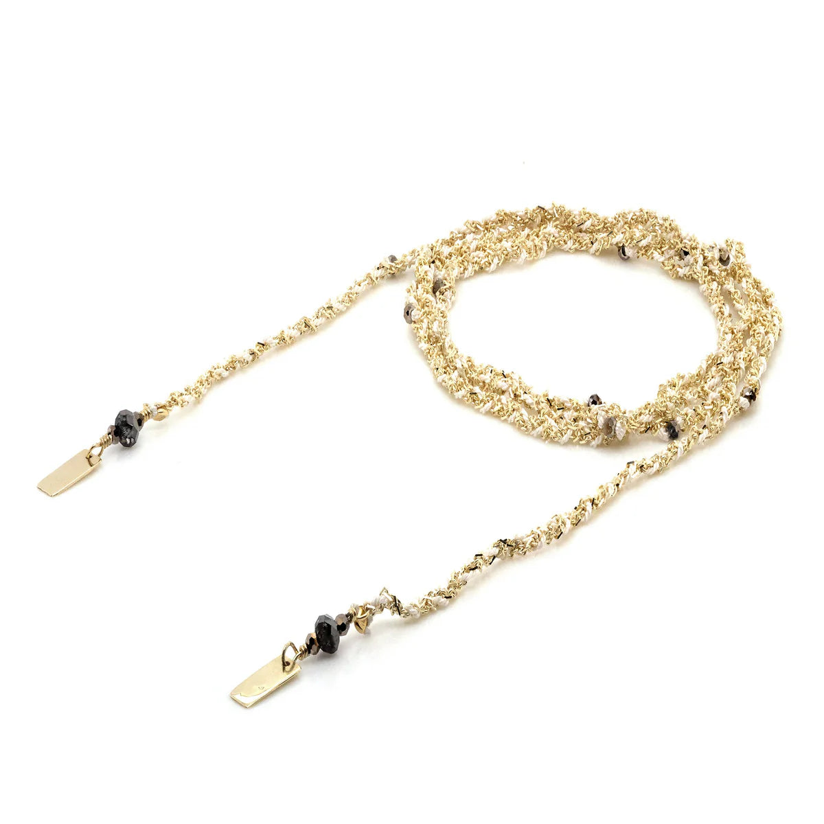 No. 182 Necklace Gold | White