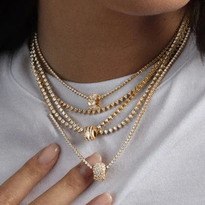 Wide Pave Big Bead