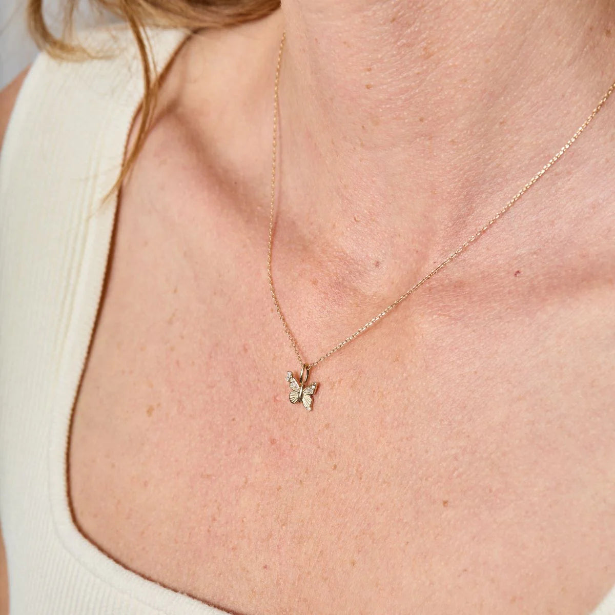 Diamond Butterfly Mini Charm