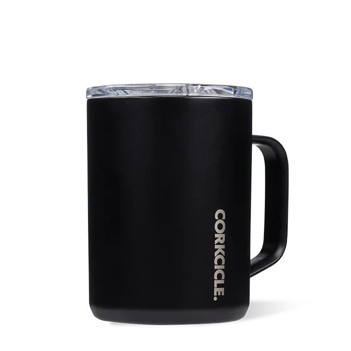 Corkcicle Matte Black 16 oz Coffee Mug