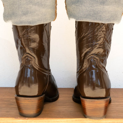 Mocha Patent Shorty