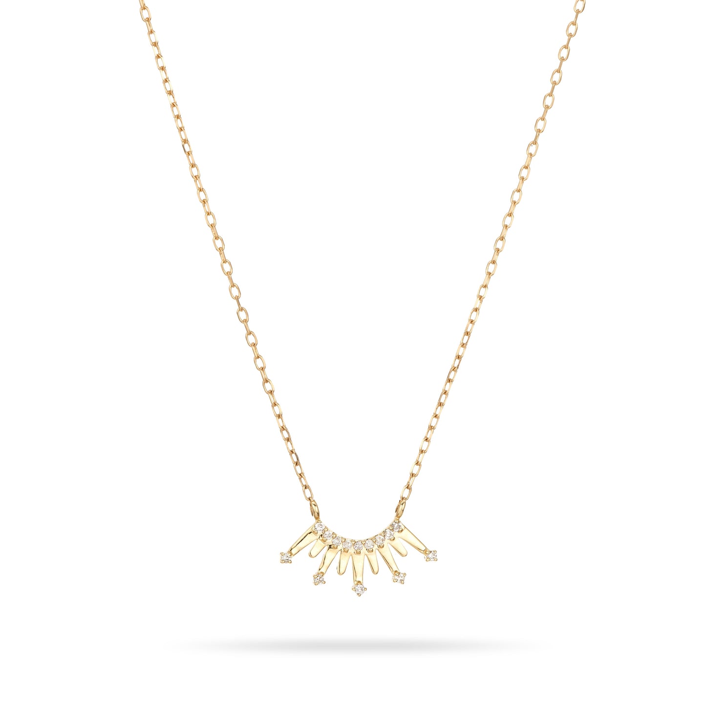 Pave Crown Necklace