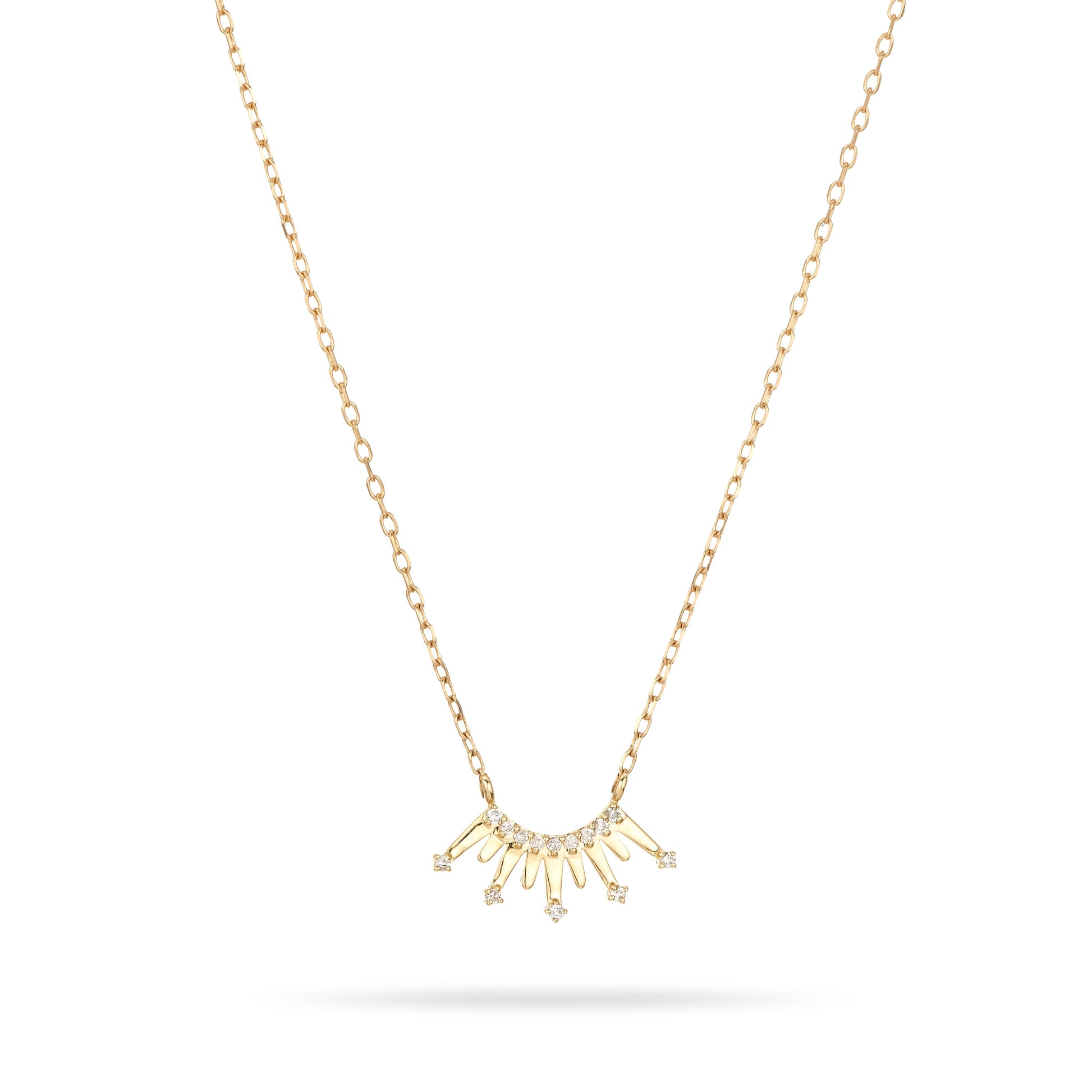 Pave Crown Necklace