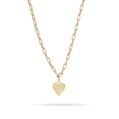 Groovy Make Your Move Pavé Heart Hinged Charm