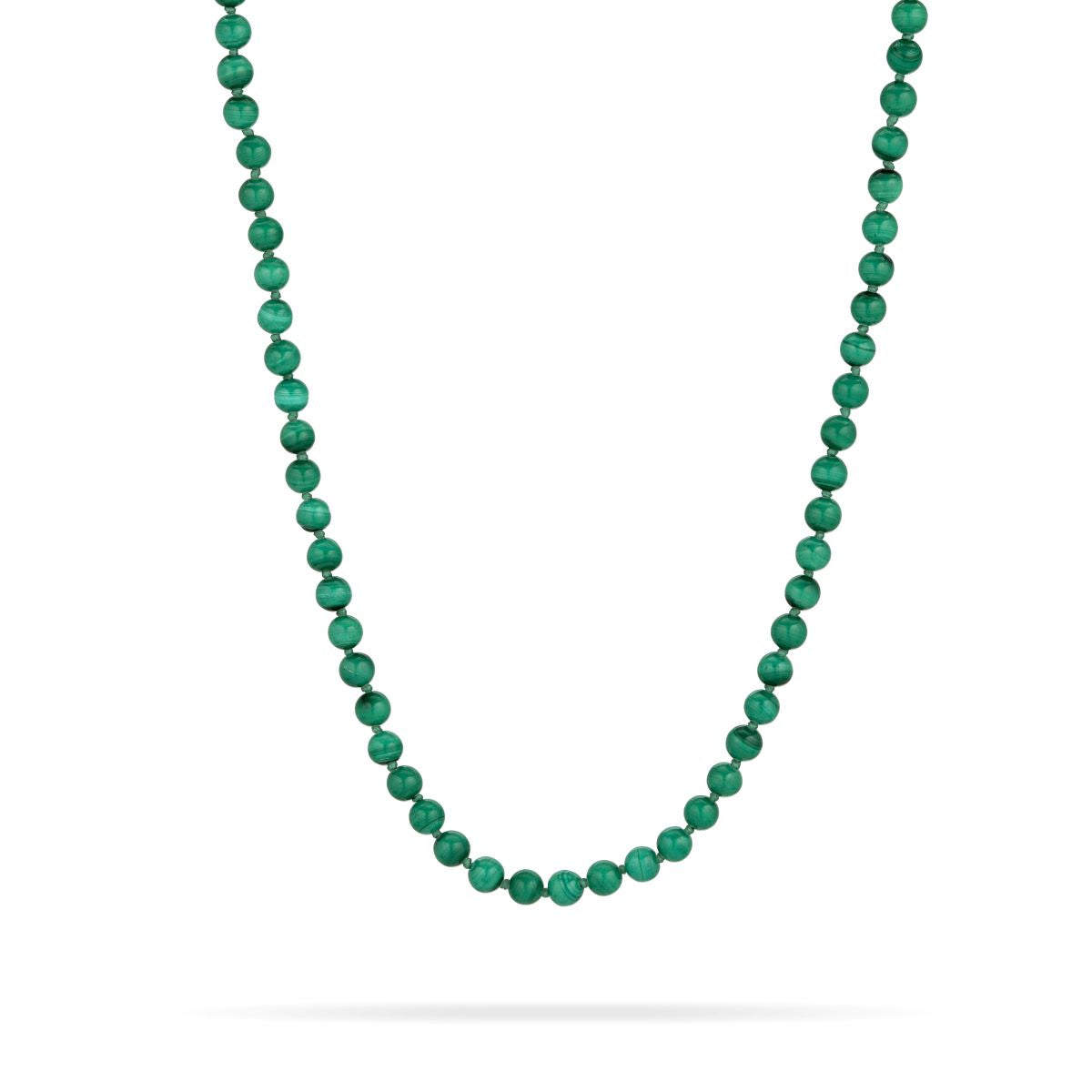 Chunky Round Green Malachite Necklace