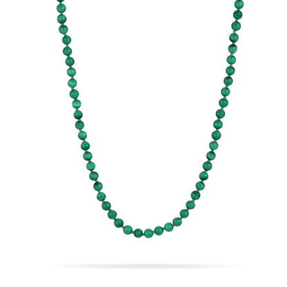 Chunky Round Green Malachite Necklace