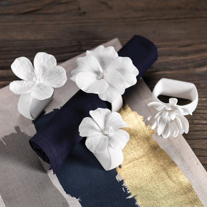 Bone Flower Napkin Ring