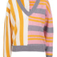 Cashmere Colorblocked V Neck
