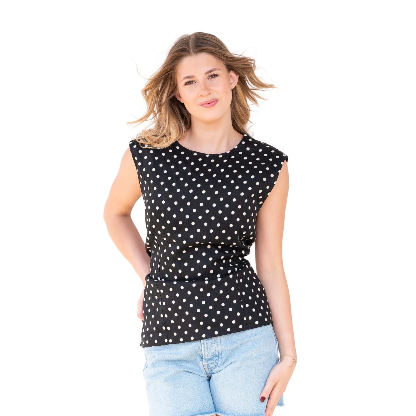 Sleeveless Dot Top