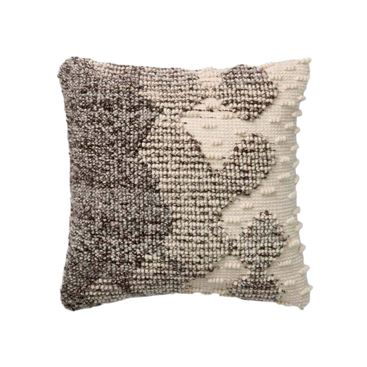 Grey/Ivory Throw Pillow