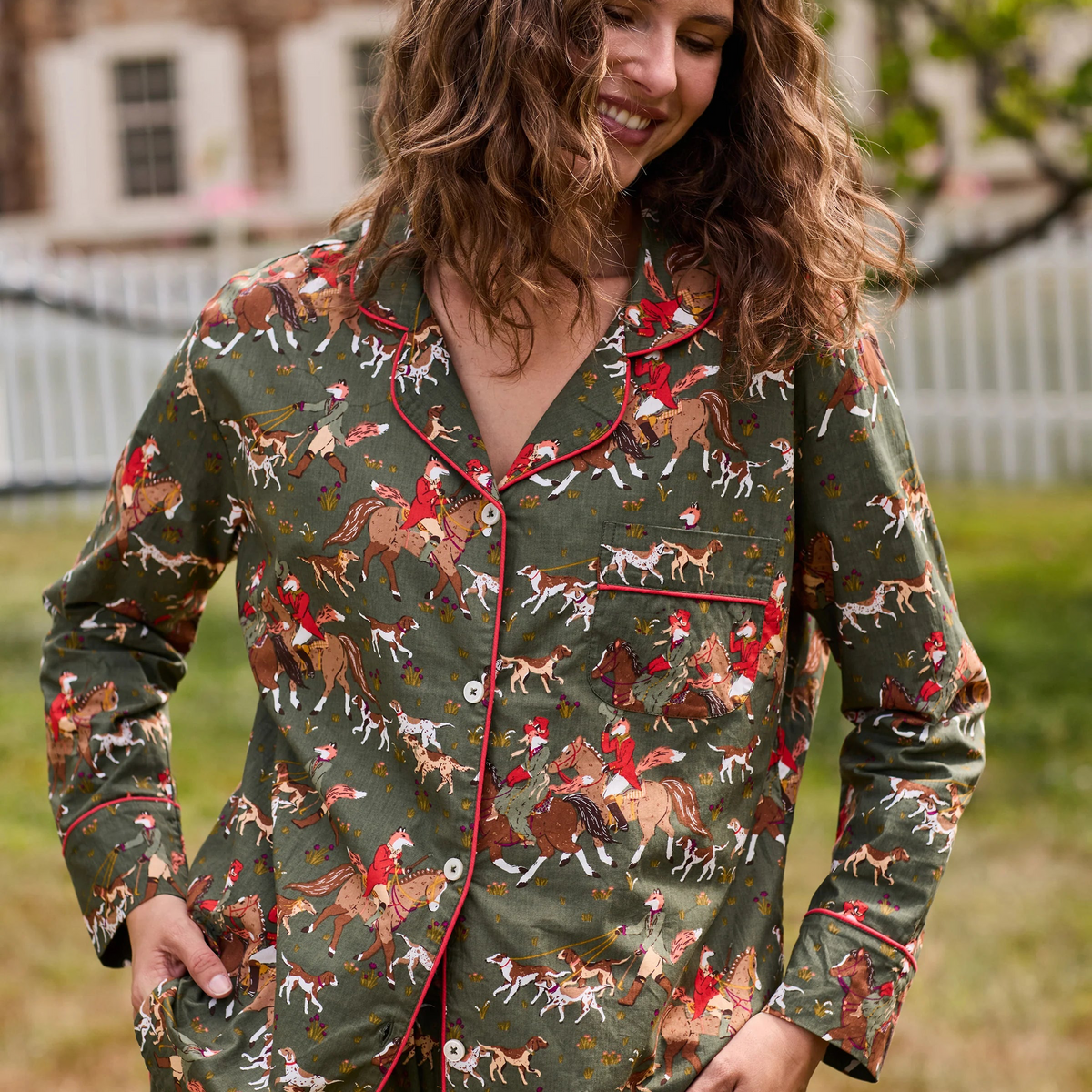 Long PJ Set - Fox Hunting | Pine
