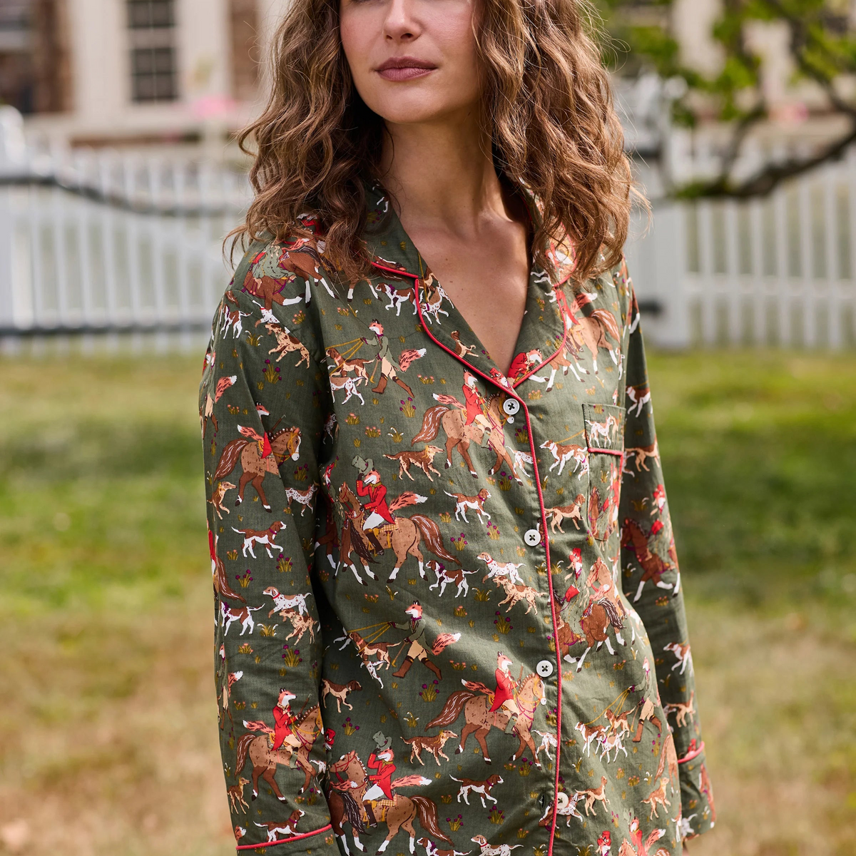 Long PJ Set - Fox Hunting | Pine
