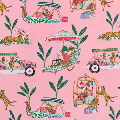 Large Quilted Pouch - Cabana Cats