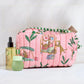 Large Quilted Pouch - Cabana Cats