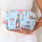 Large Quilted Pouch - Champagne Tower