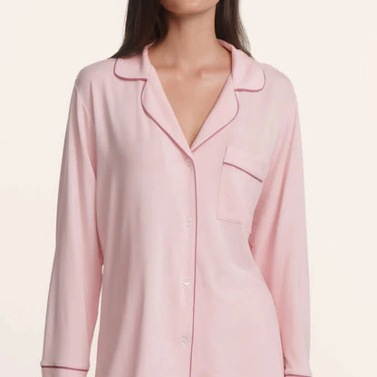 Gisele Long PJ Set - Pale Pink | Fig