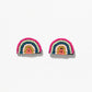 Seed Bead Rainbow Post Earrings