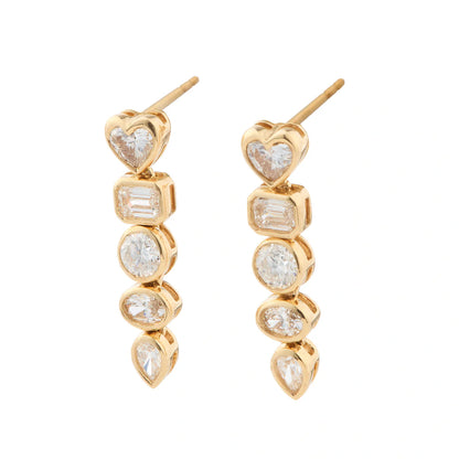 Petite Bezel Diamond Charm Dangles