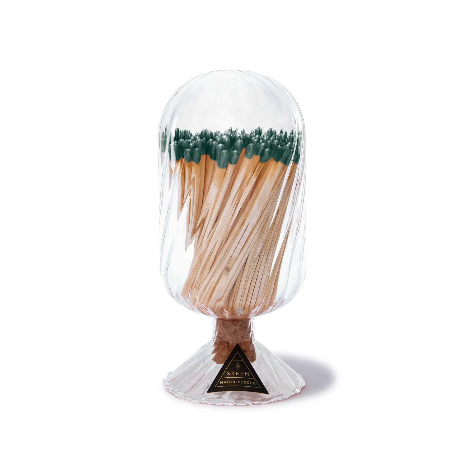 Helix Match Cloche with Evergreen-Tipped Matches