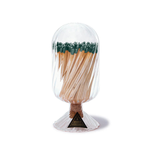 Helix Match Cloche with Evergreen-Tipped Matches