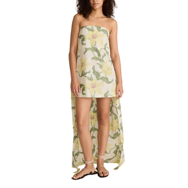 Nouveau Fleur Mini Dress With Train