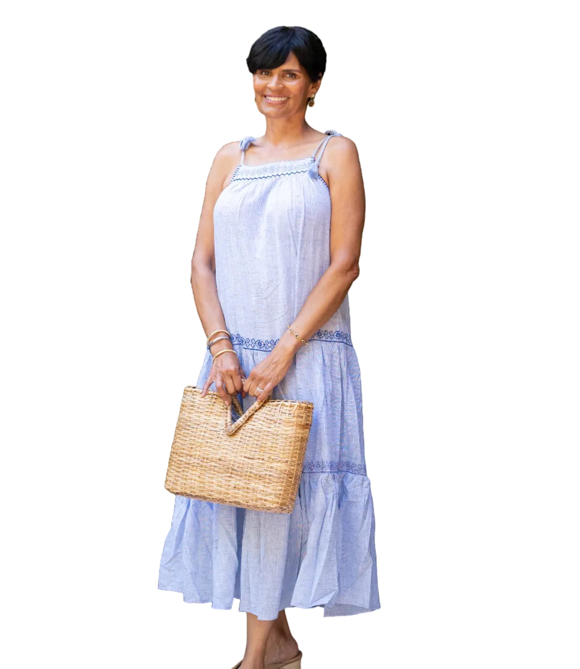 Plaited Dress - Blue