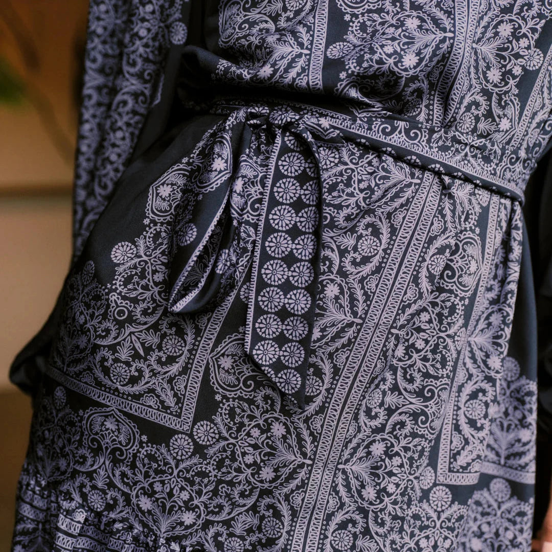 Bonnie Ls Dress - Carmel Trellis