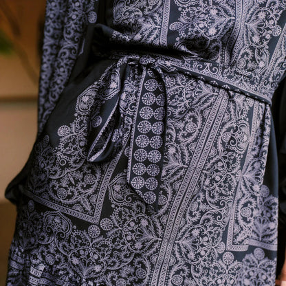 Bonnie Ls Dress - Carmel Trellis