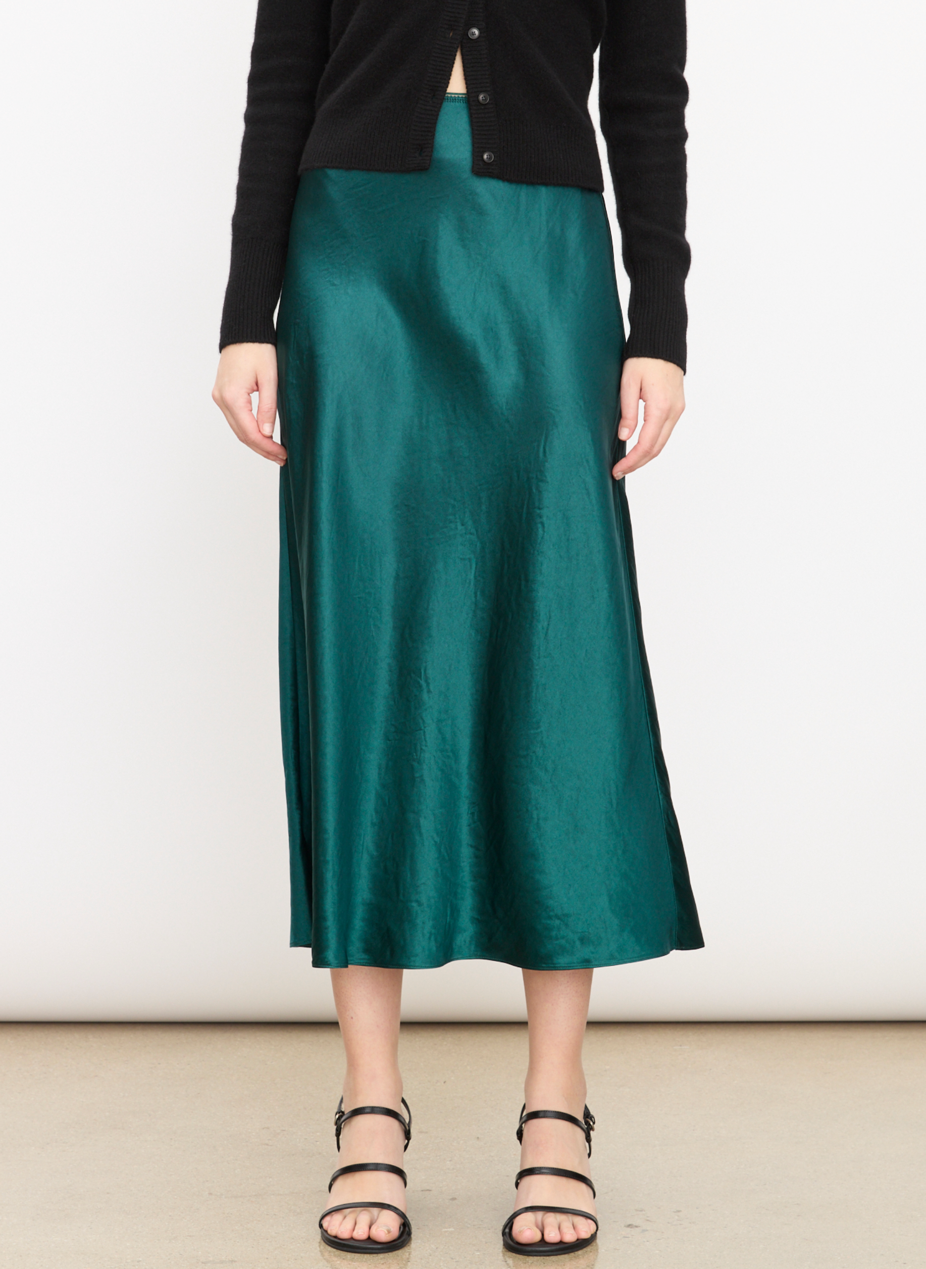 Shaped Hem Slip Skirt