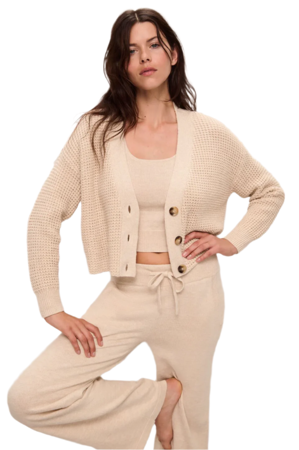 Recycled Sweater Cropped Cardigan