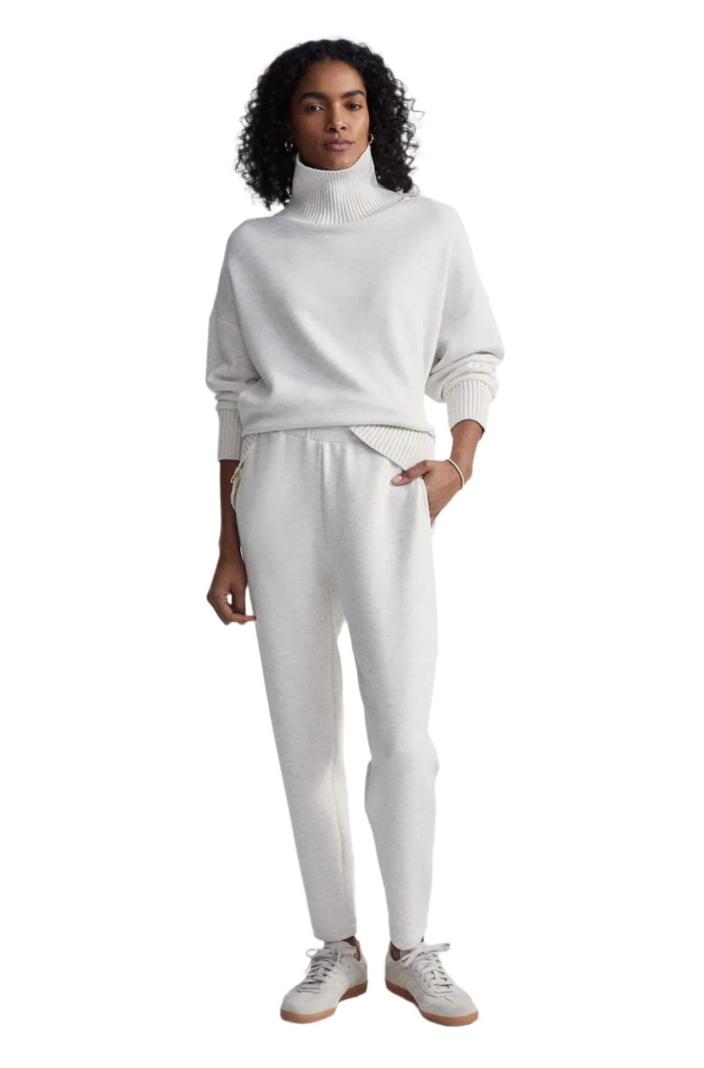 Slim Cuff Pant 27.5" - Ivory Marl Fleck