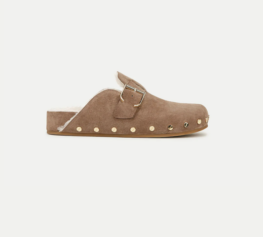 Fern Shearling Clog - Taupe