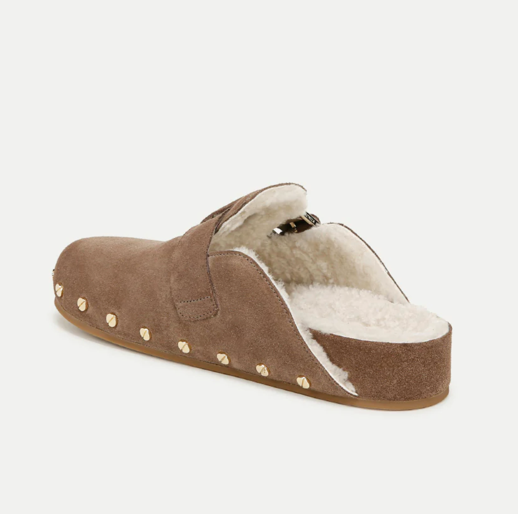 Fern Shearling Clog - Taupe