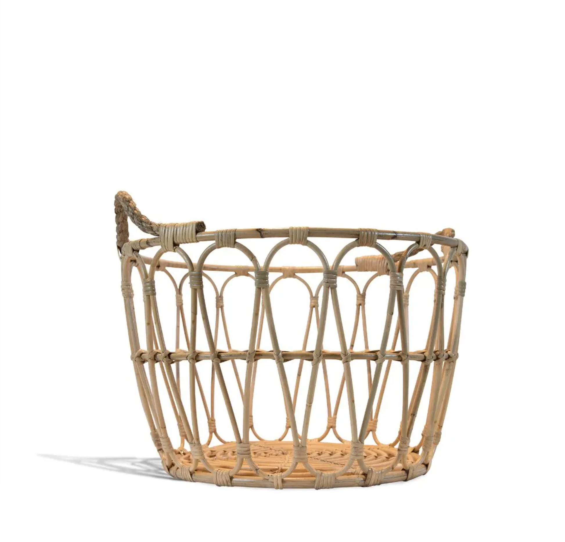 Lagoon Rattan Basket with Rope - Round