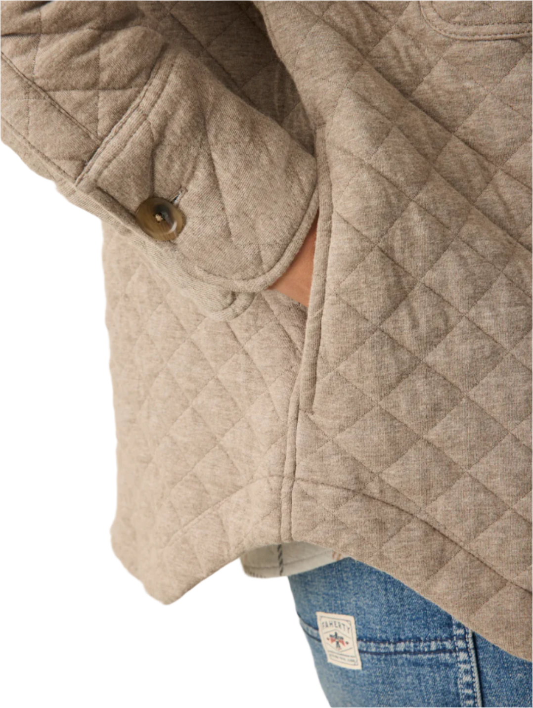 Epic Quilted Fleece Shirt Jacket - Mink Heather