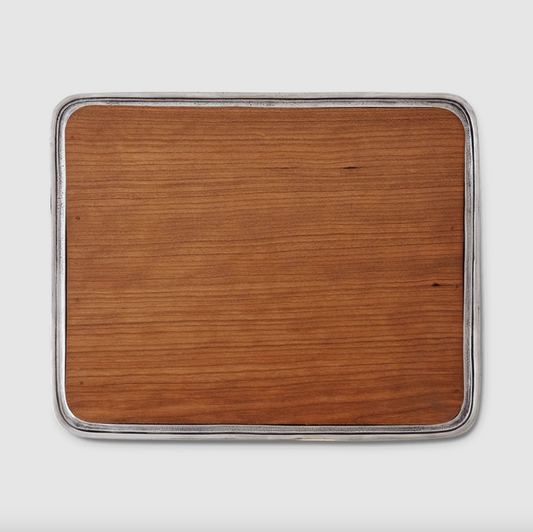 Bar Tray w Wood Insert