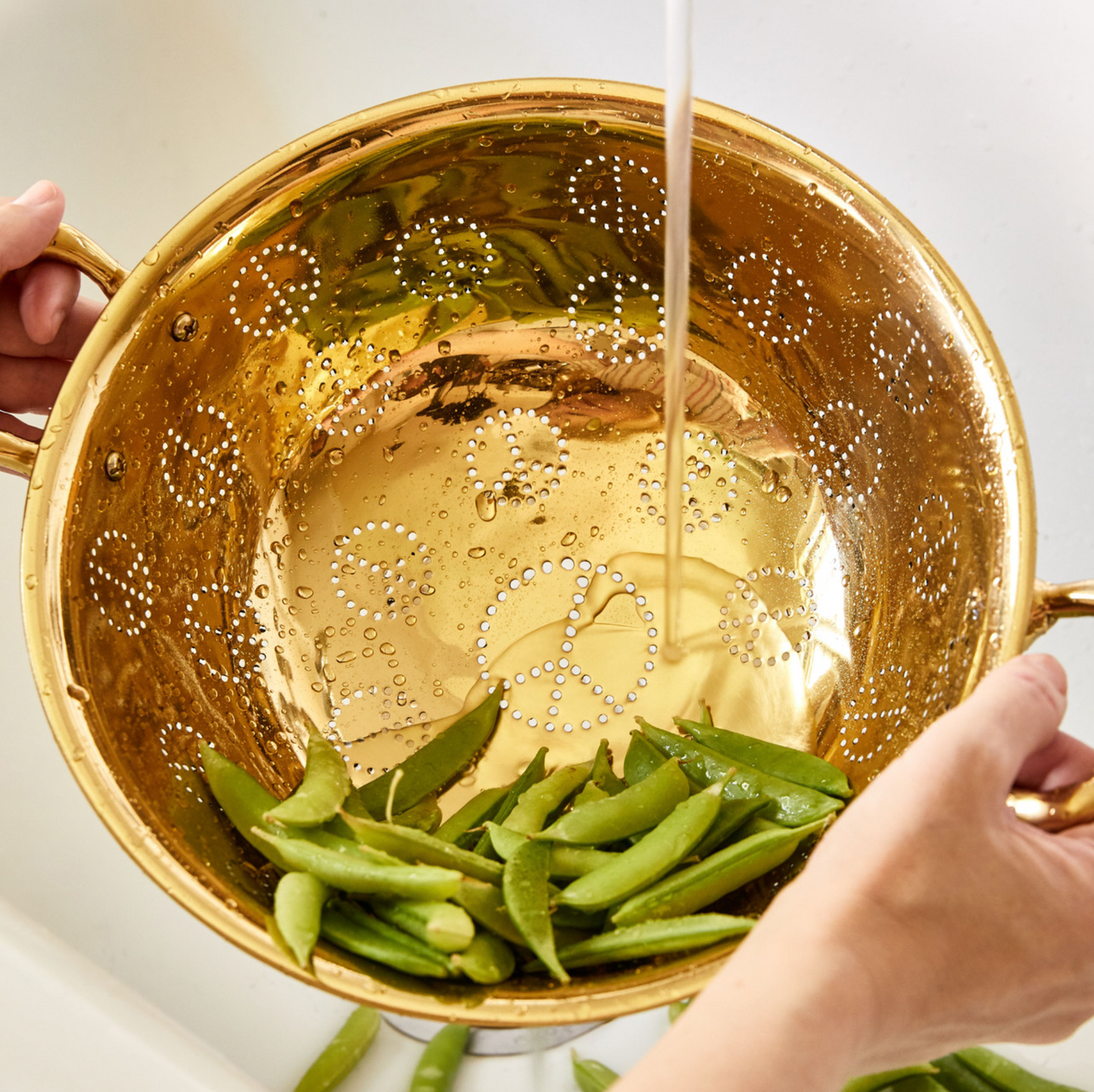 Peace Colander - Brass