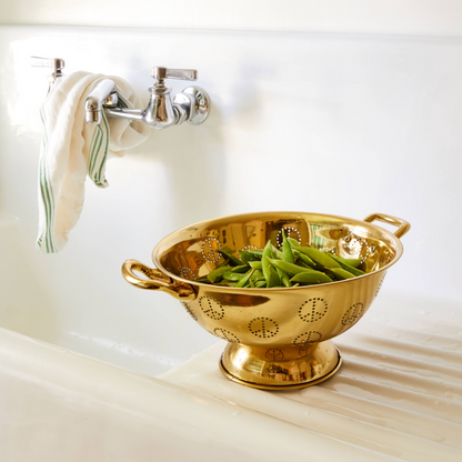 Peace Colander - Brass