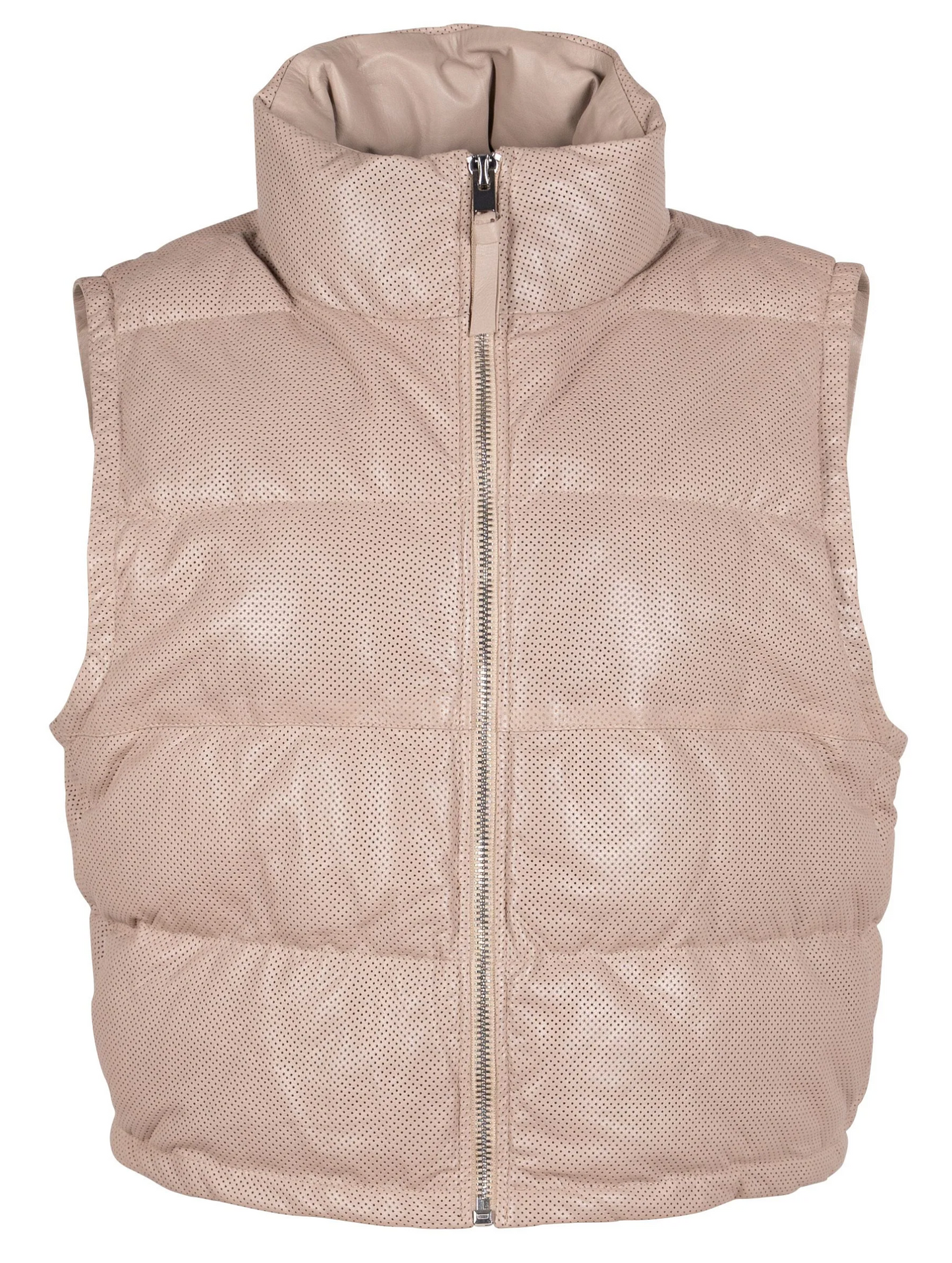 Ellice Leather Vest - Stone