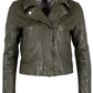 Julene Leather Jacket - Jade