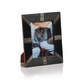 Black Ribbed Horn & Shagrin Photo Frame