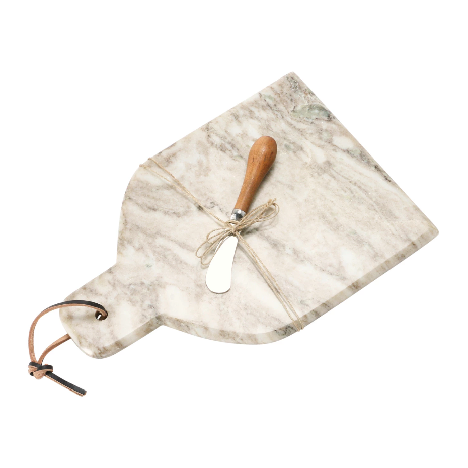 Marble Cheese Board with Canape Knife