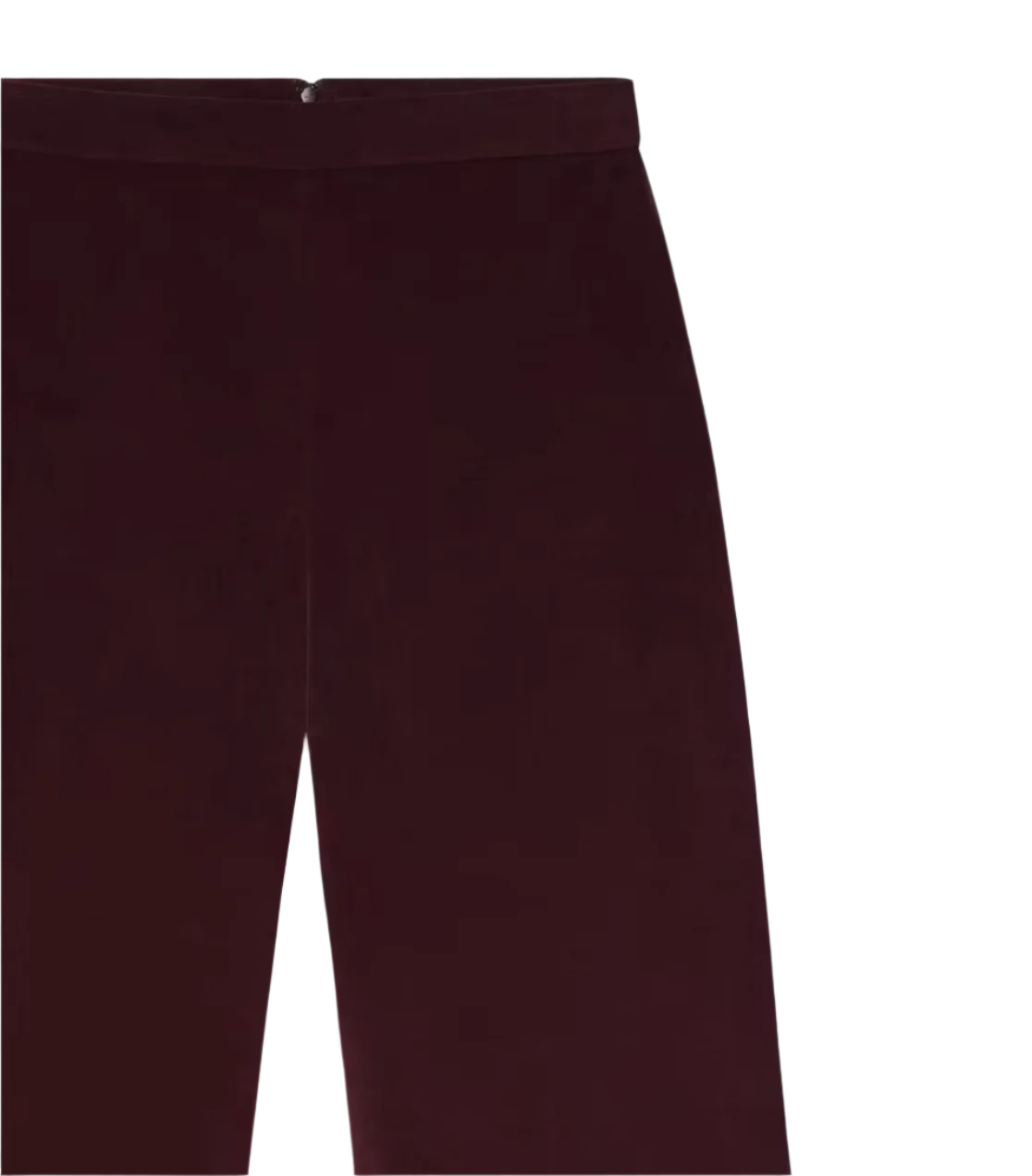 Crop Velvet Wide Leg - Wine