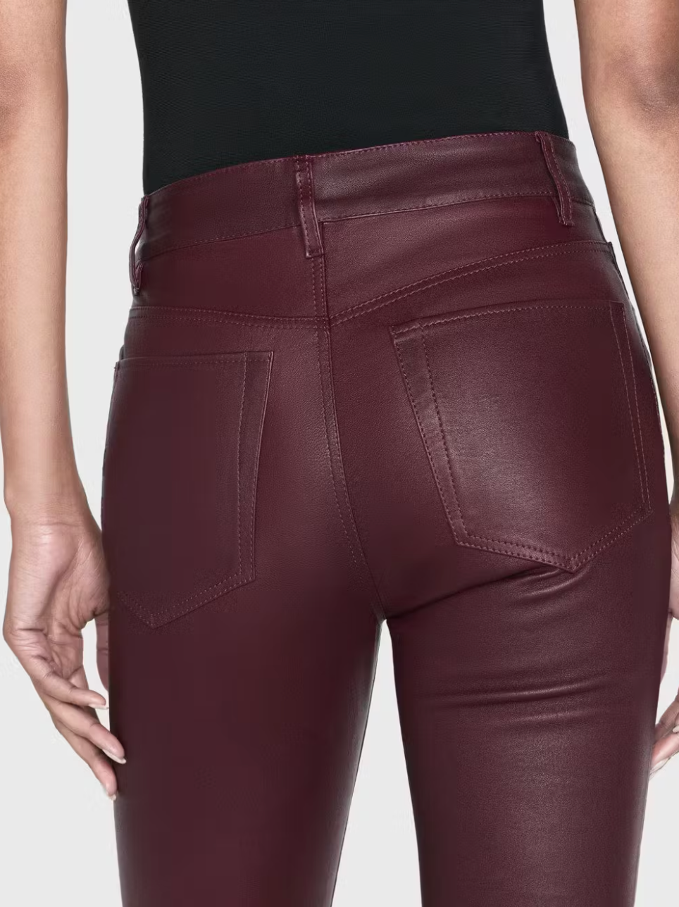 Leather Le Crop Mini Boot - Wine