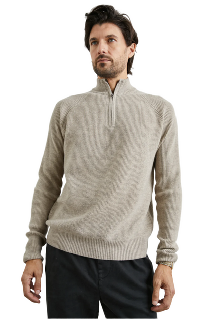 Stark Quarter Zip - Oat Melange