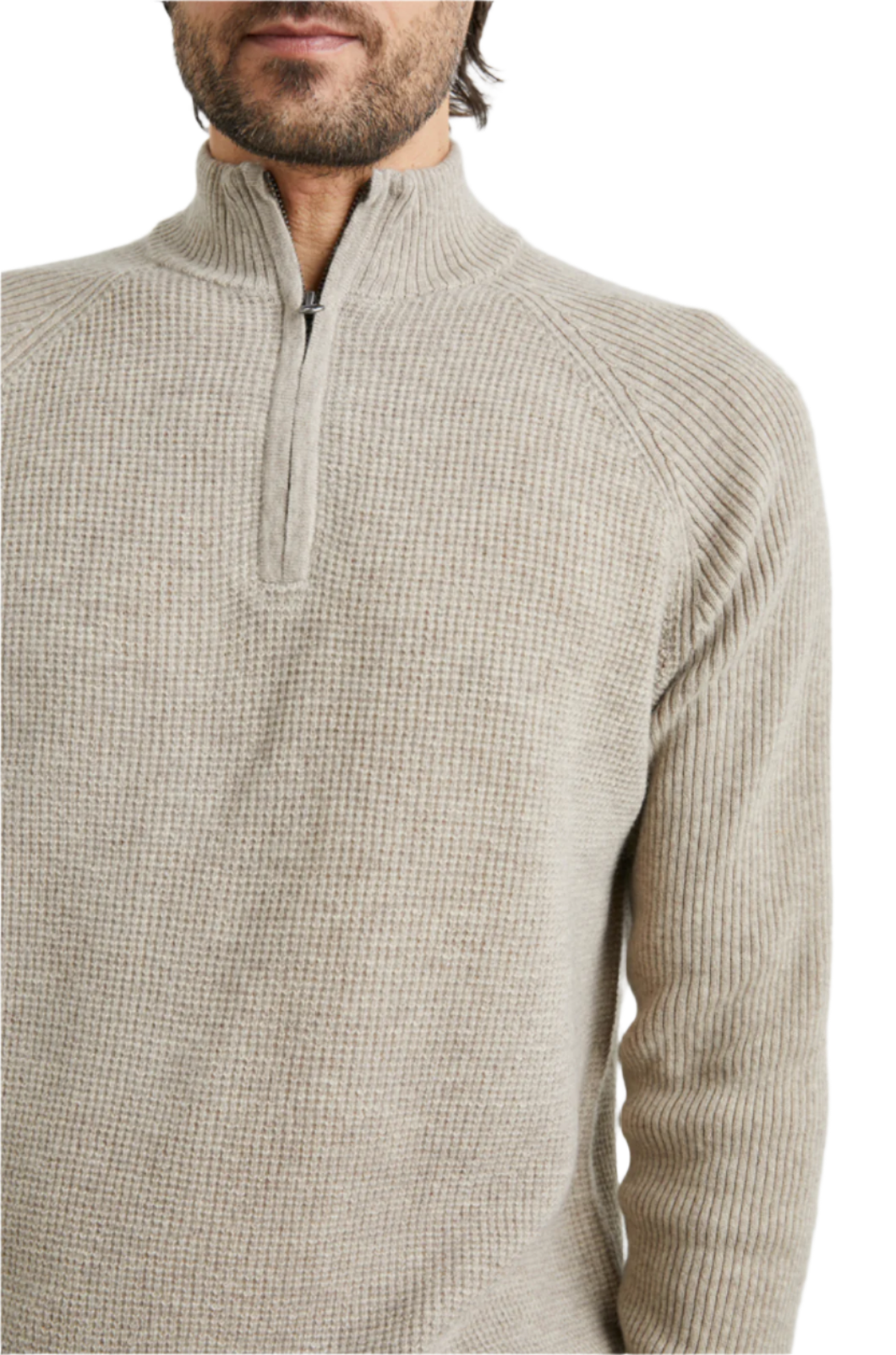 Stark Quarter Zip - Oat Melange